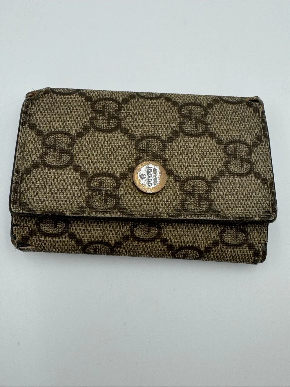 Gucci Monogram Coated Canvas Key Holder